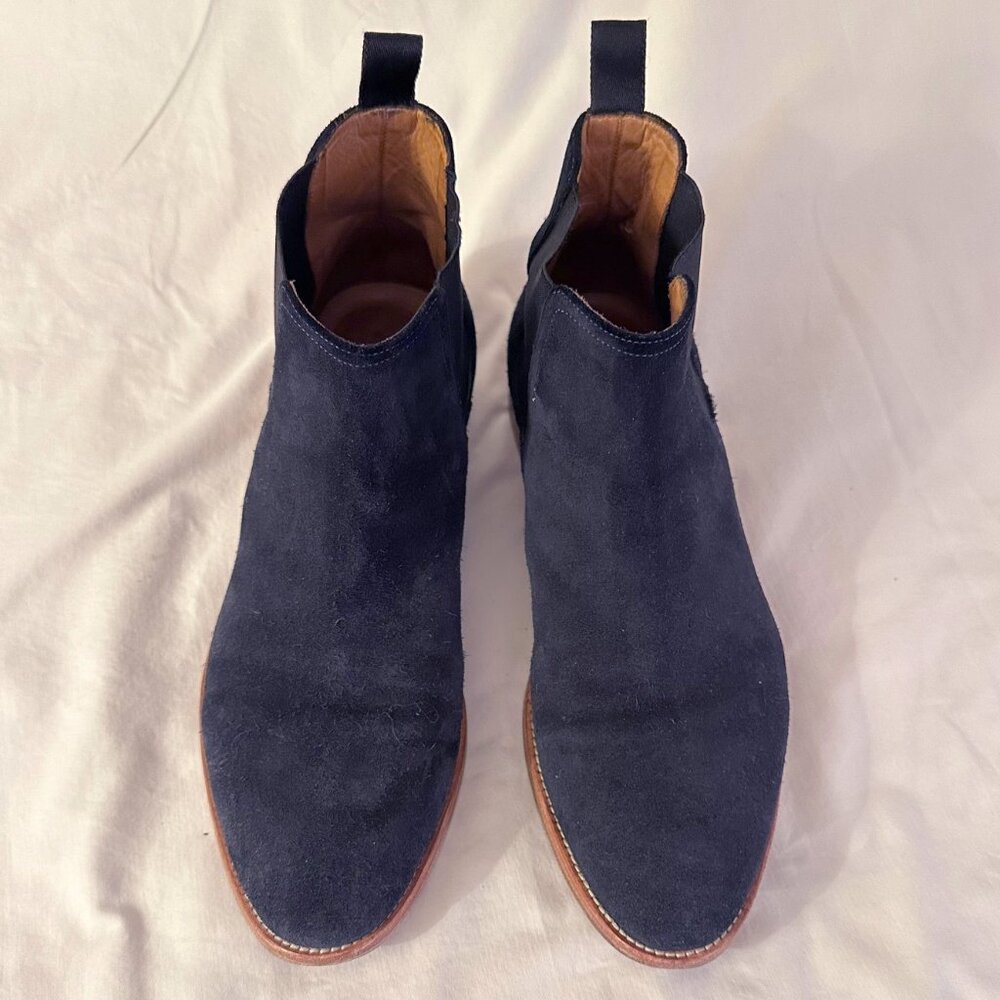 Navy Suede Boots